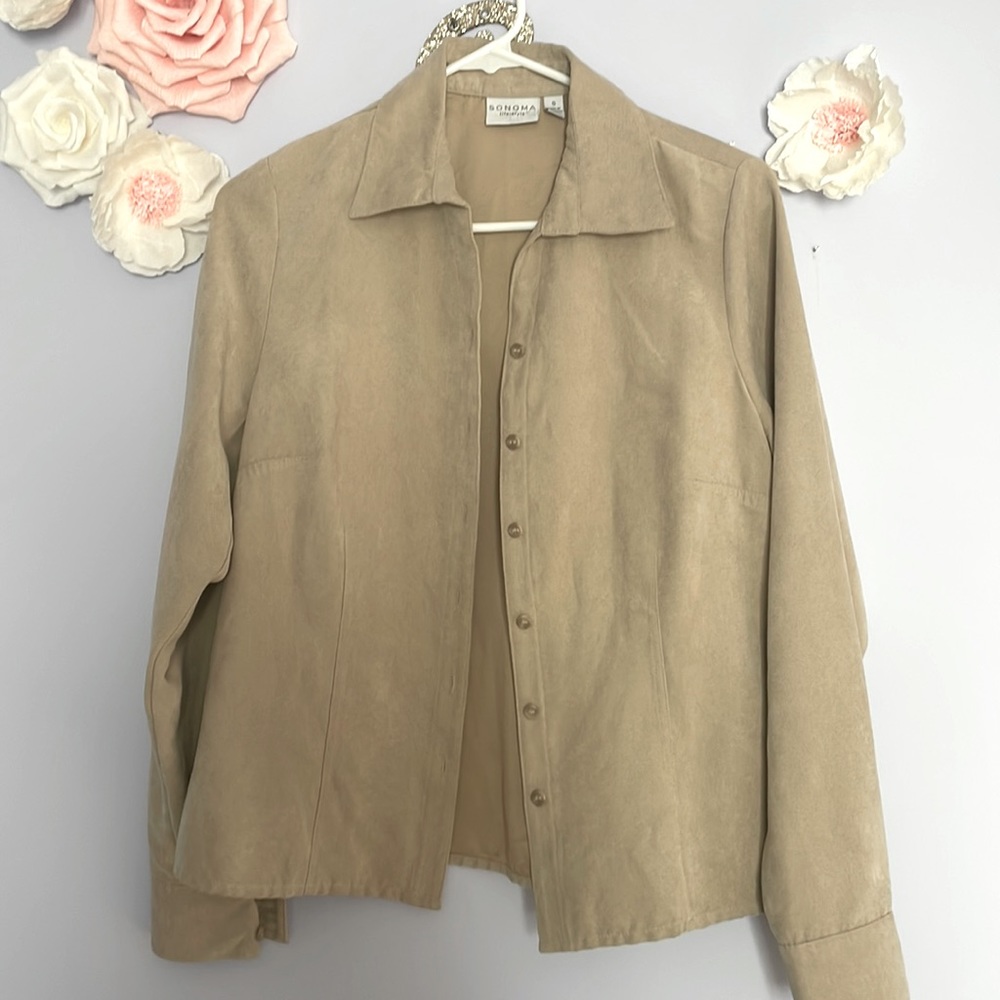 Sonoma Suede Button Down Size Small - image 1